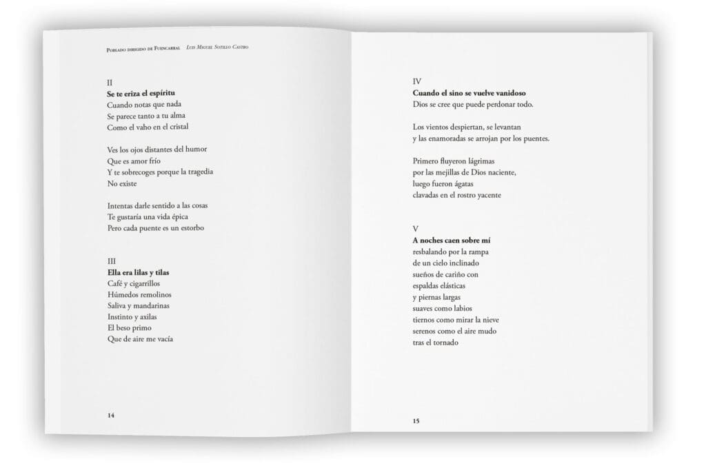 Maquetación libros de poesía poemas